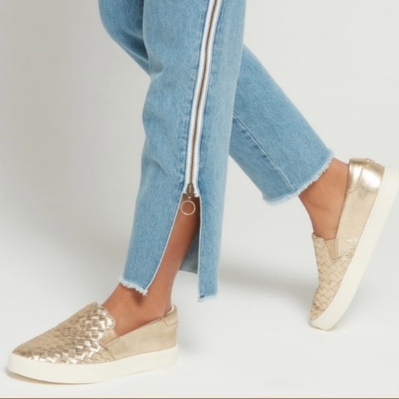 Sam Edelman Shoes - Sam Edelman Gold Eda Slip On Sneaker